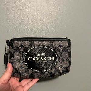 Classic coach wristlet